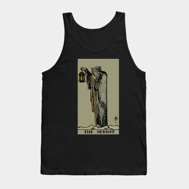 The Hermit Tarot Card Tank Top by VintageArtwork
